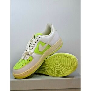 Nike Air Force 1 '07 Low Top Sneakers White/Green Womens Size 10 (315115 112)